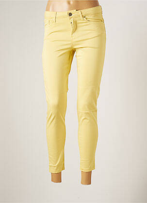 Pantalon slim stretch taille normale jaune LCDN femme