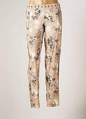 Pantalon 7/8 taille élastique taille normale beige NÜ femme