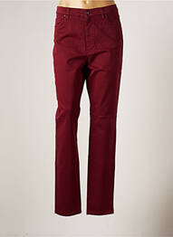 Pantalon slim tissage popeline taille normale rouge LCDN femme