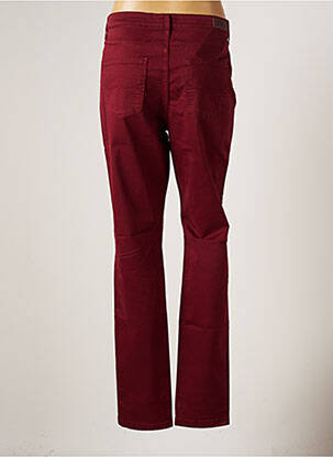 Pantalon slim tissage popeline taille normale rouge LCDN femme