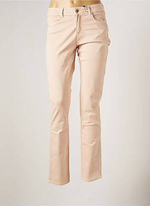 Pantalon slim tissage popeline taille normale rose JENSEN femme