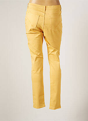 Pantalon slim tissage popeline taille normale jaune IMPAQT femme