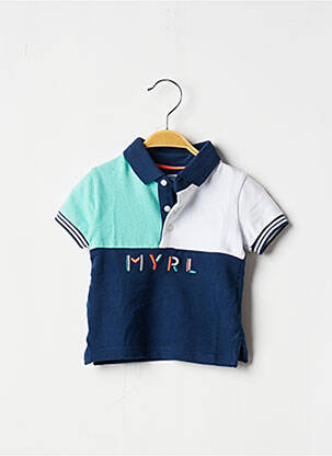 Polo coupe droite manches courtes bleu MAYORAL garçon