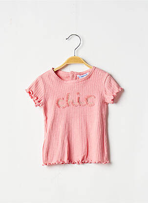 Top fermeture pressionnée manches courtes rose MAYORAL fille