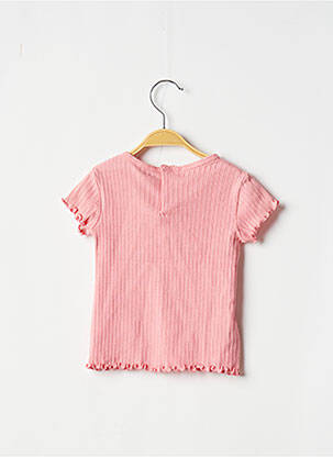 Top coupe droite manches courtes rose MAYORAL fille