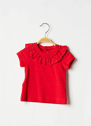 Top fermeture pressionnée manches courtes rouge MAYORAL fille