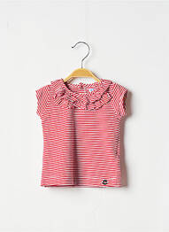 Top coupe droite manches 3/4 rouge MAYORAL fille