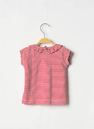 Top fermeture pressionnée manches 3/4 rouge MAYORAL fille
