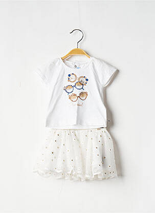 Ensemble jupe blanc MAYORAL fille