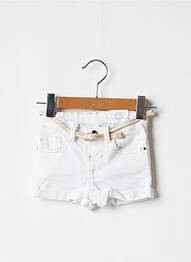 Short fermeture zippée sous rabat boutonné blanc MAYORAL fille
