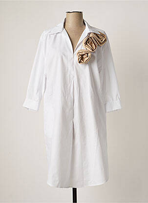 Robe mi-longue blanc COTTONADE pour femme