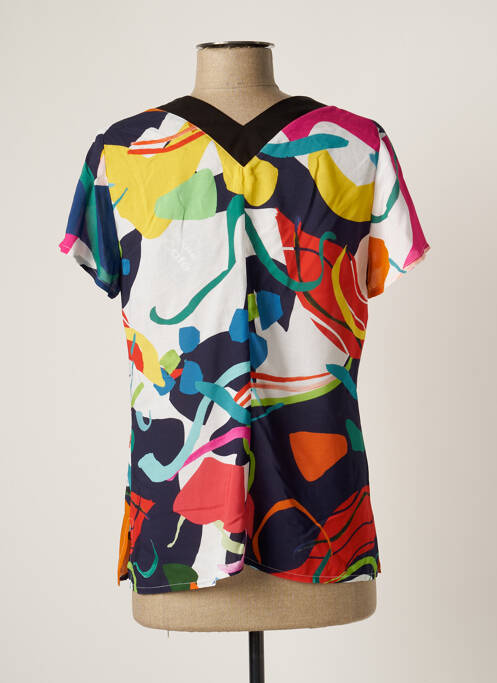 Top bleu PAUSE CAFE pour femme