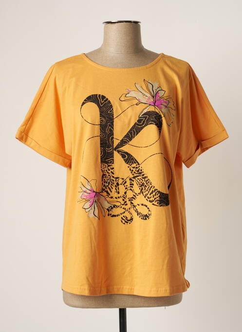 T-shirt orange CISO pour femme