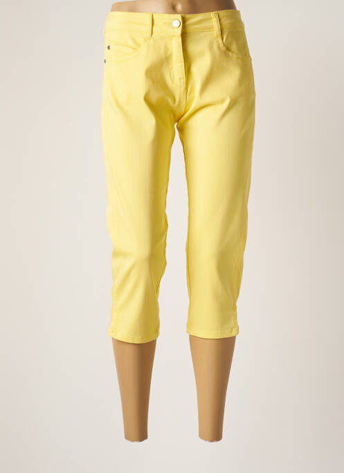 Corsaire stretch taille normale jaune GRIFFON femme