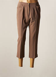 Pantacourt coupe droite taille normale marron GRIFFON femme
