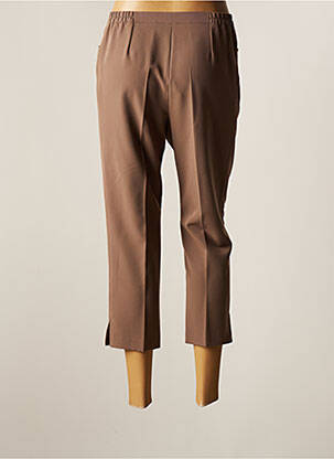 Pantacourt coupe droite taille normale marron GRIFFON femme