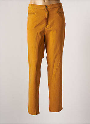 Pantalon slim stretch taille normale jaune COUTURIST femme