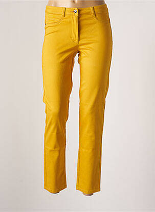 Pantalon slim stretch taille normale jaune BARBARA LEBEK femme