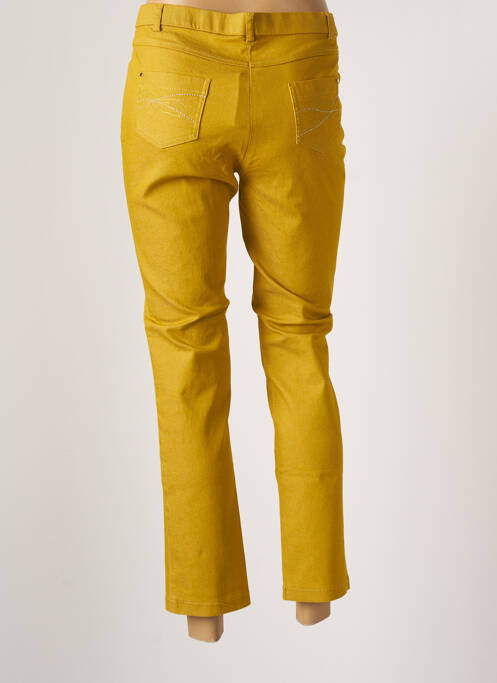 Pantalon slim jaune CHRISTINE LAURE pour femme