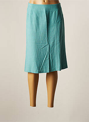 Jupe mi-longue doublure textile bleu GEVANA femme