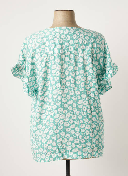 Blouse imprimé fleurs manches courtes vert C'EST BEAU LA VIE femme