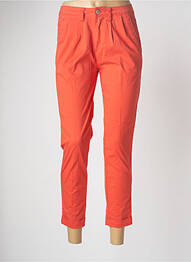 Pantalon chino tissage popeline taille normale orange NINA CARTER femme