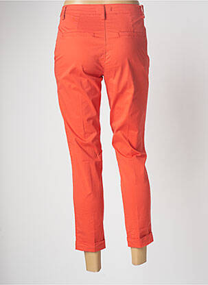 Pantalon chino tissage popeline taille normale orange NINA CARTER femme