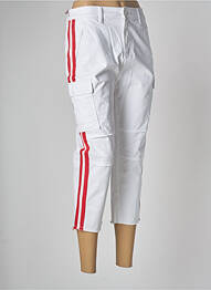 Pantalon cargo poches taille normale blanc TEDDY SMITH femme