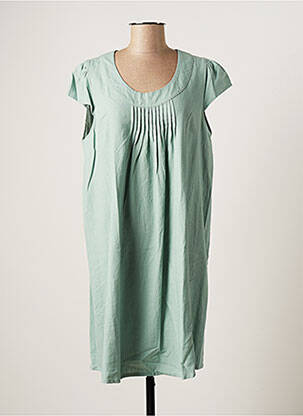 Robe mi-longue manches courtes manches courtes bleu ÉTYMOLOGIE femme