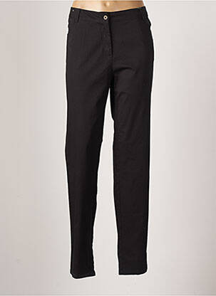 Pantalon slim tissage popeline taille normale noir AGATHE & LOUISE femme