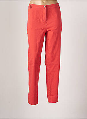 Pantalon slim tissage popeline taille normale orange AGATHE & LOUISE femme