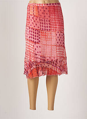 Jupe mi-longue doublure textile rose AGATHE & LOUISE femme