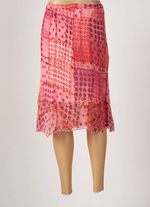 Jupe mi-longue rose AGATHE & LOUISE pour femme