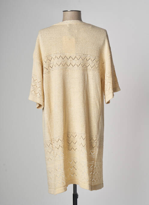 Gilet manches courtes beige JACQUELINE DE YONG pour femme