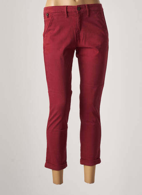 Pantalon 7/8 rouge DESGASTE pour femme