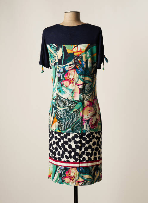 Robe mi-longue bleu GRIFFON pour femme