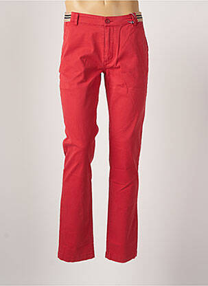 Pantalon chino rouge DELAHAYE pour homme