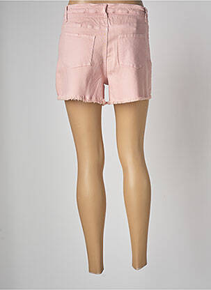Short fermeture zippée sous rabat boutonné taille haute rose TWINSET femme