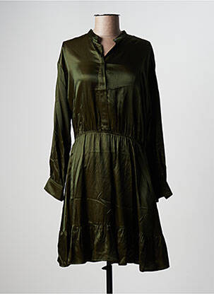 Robe mi-longue manches longues manches longues vert HARTFORD femme