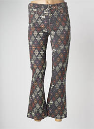 Pantalon flare stretch taille haute gris FIVE femme