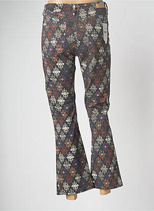 Pantalon flare stretch taille haute gris FIVE femme