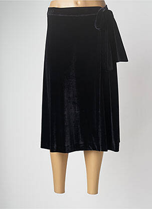 Jupe mi-longue coupe droite noir INDI & COLD femme