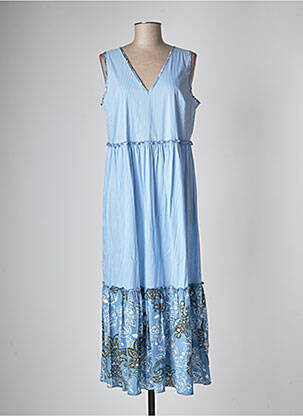 Robe longue bleu MARIA BELLENTANI pour femme