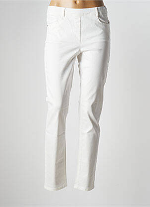 Jegging tissage popeline taille normale blanc BARBARA LEBEK femme