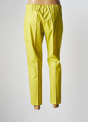Pantalon 7/8 taille élastique taille normale vert MARIA B femme