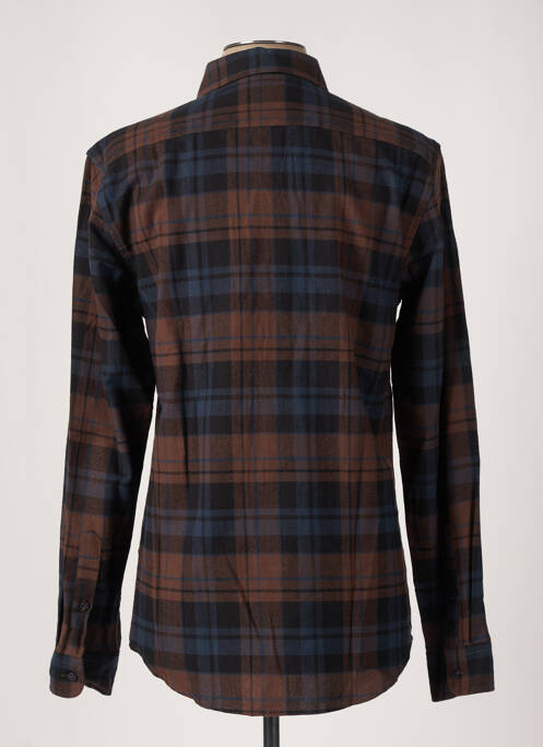 Chemise manches longues marron BREAD AND BUTTONS pour homme