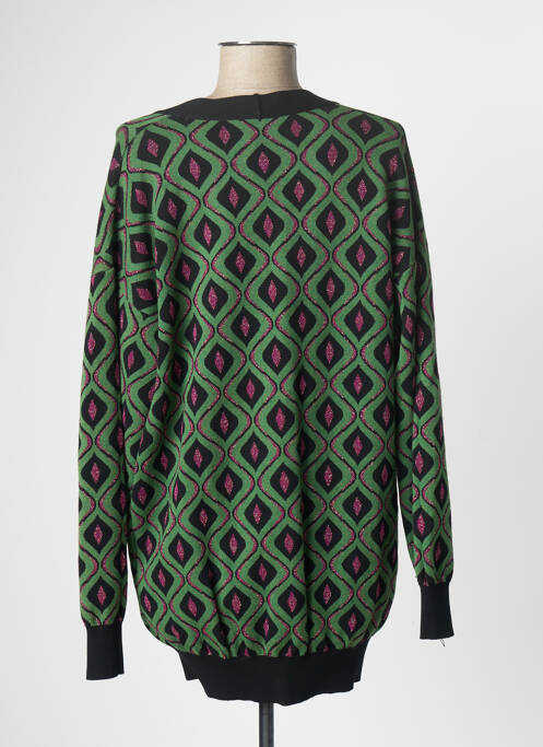 Gilet manches longues vert DIXIE pour femme