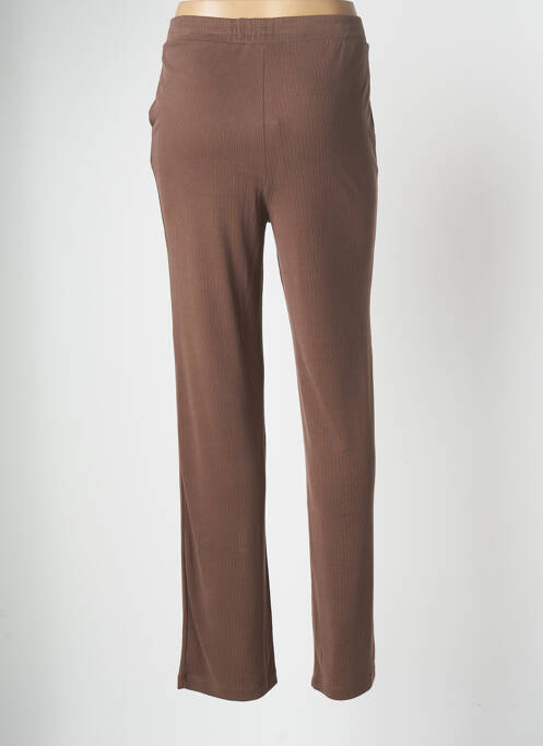 Pantalon droit marron YAYA pour femme
