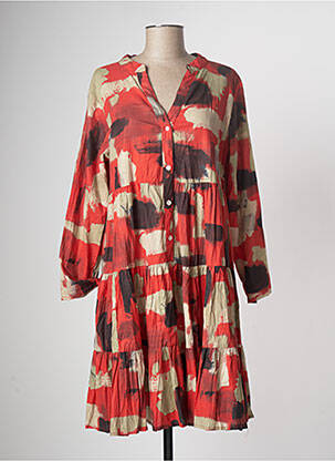 Robe mi-longue rouge DRESS ADDICT pour femme