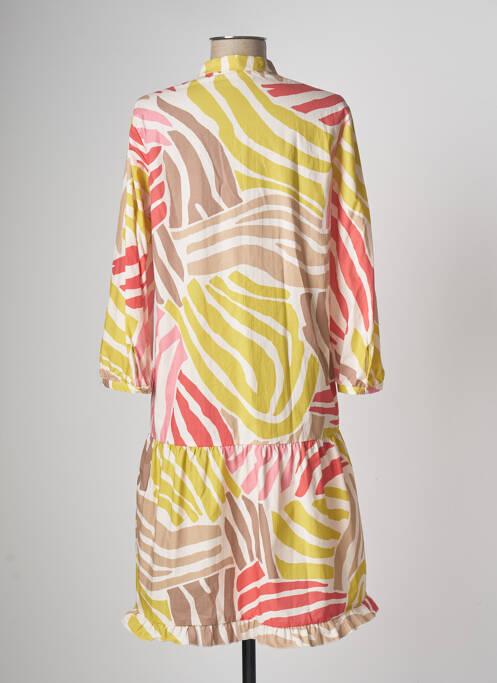 Robe mi-longue rose LUISA CERANO pour femme